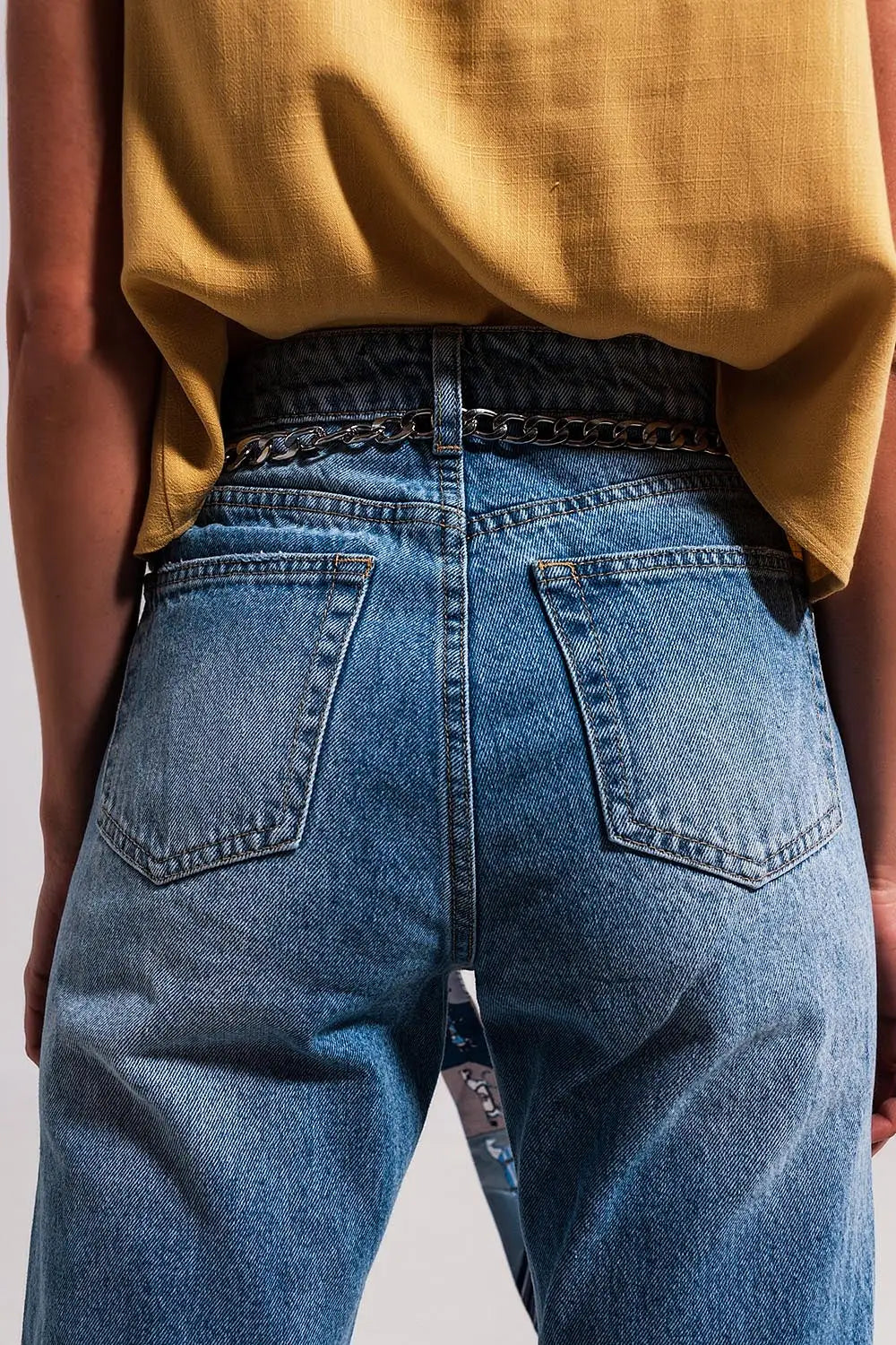 Jean déchiré aux genoux Bleu clair - Pantalons
