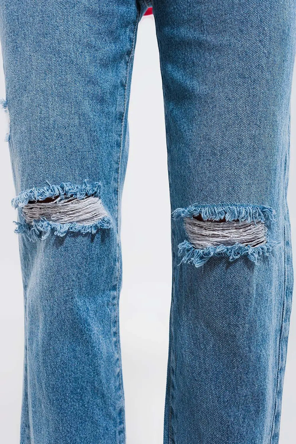 Jean déchiré aux genoux Bleu délavé clair - Pantalons
