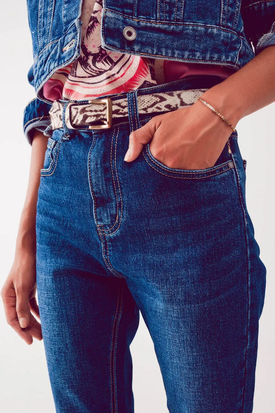 Jean droit en Bleu thrift - Pantalons