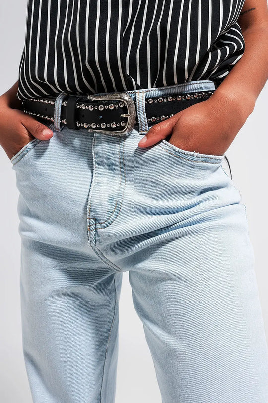 Jean droit taille mi haute Délavage clair vintage - Pantalons