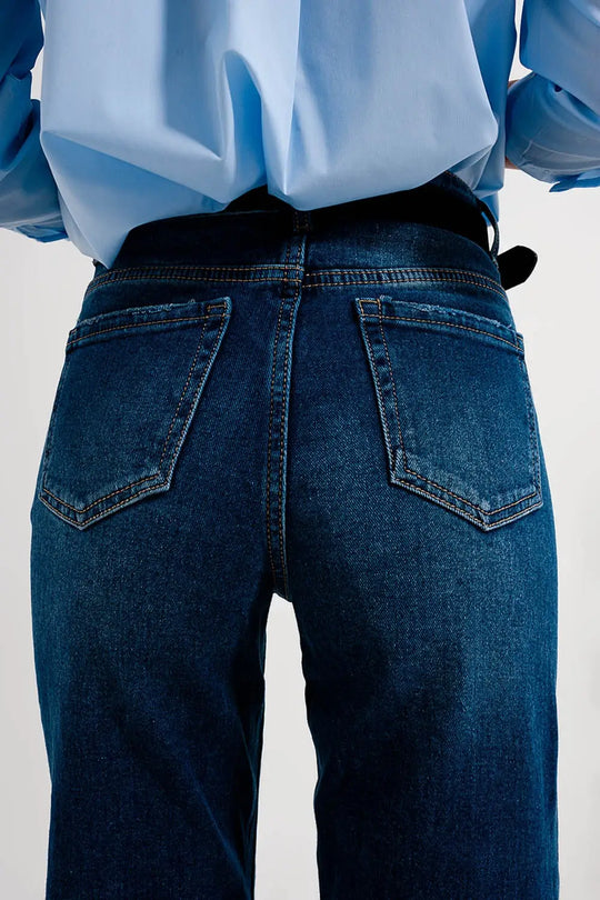 Jean flare style années 90 Bleu délavé moyen - Pantalons