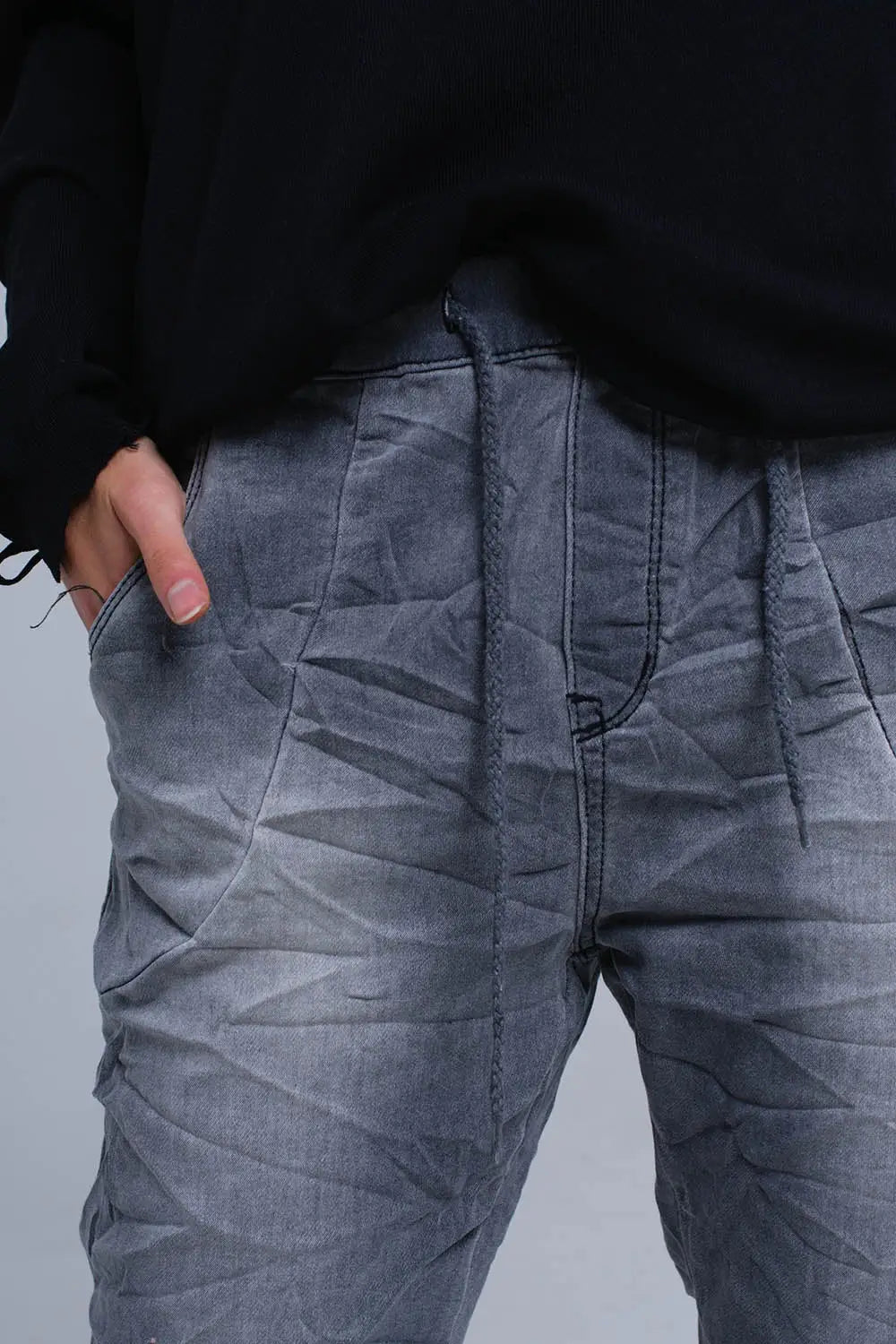 Jean gris Jogger - Pantalons