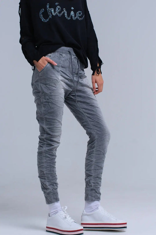 Jean gris Jogger - Pantalons