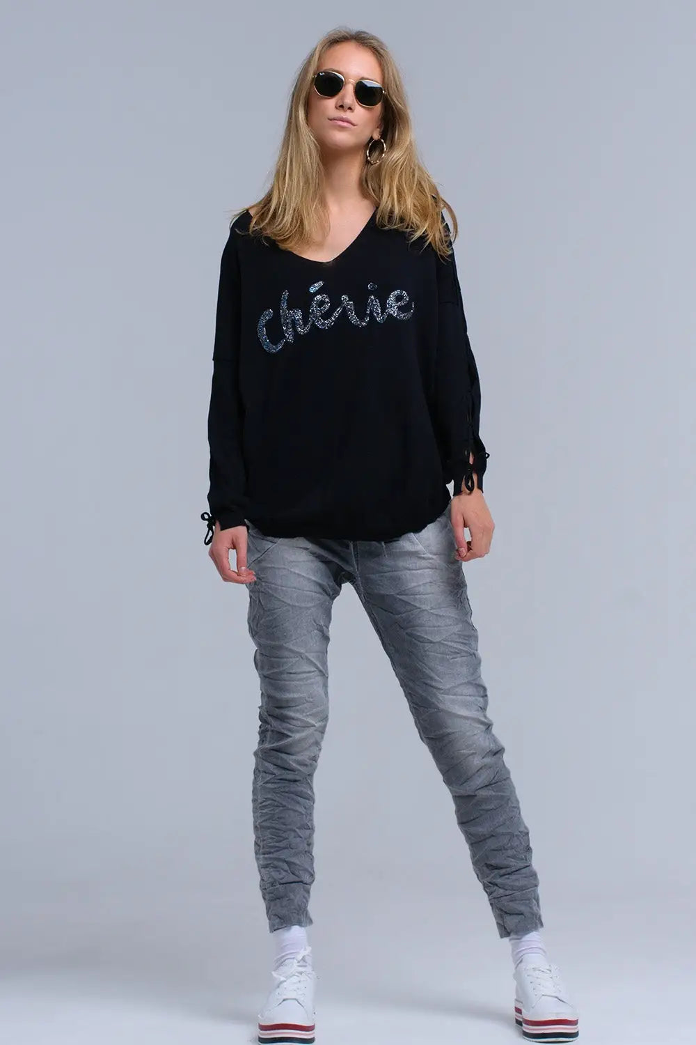 Jean gris Jogger - Pantalons