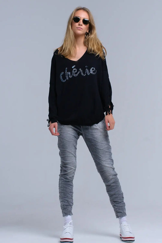 Jean gris Jogger - Pantalons