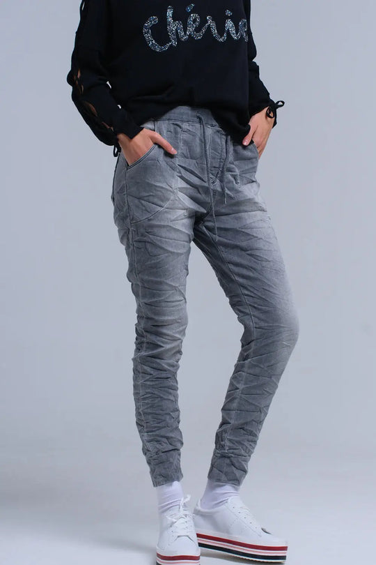 Jean gris Jogger - Pantalons