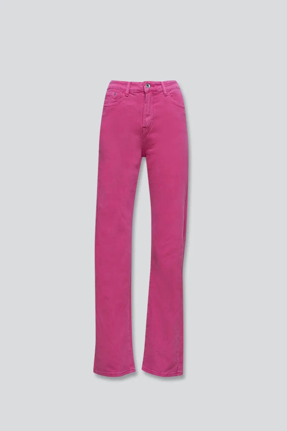 Jean mom ample à taille haute fuchsia - Pantalons