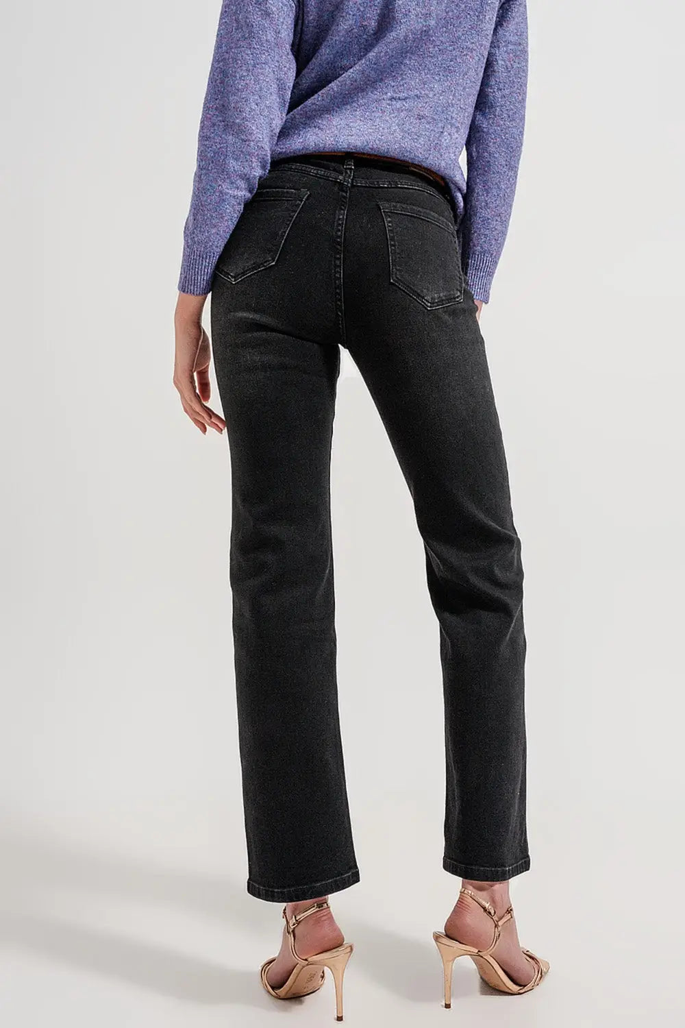 Jean mom ample à taille haute noir - Pantalons