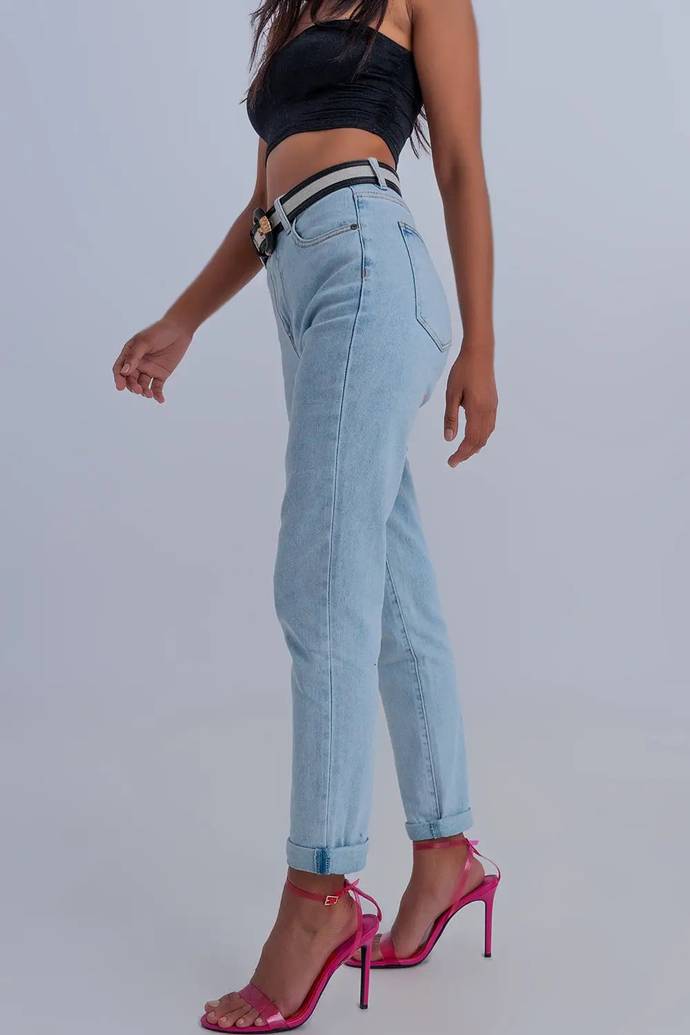 Jean mom basic Délavage clair - Pantalons