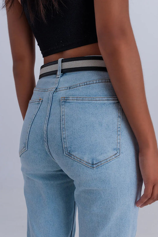 Jean mom basic Délavage clair - Pantalons