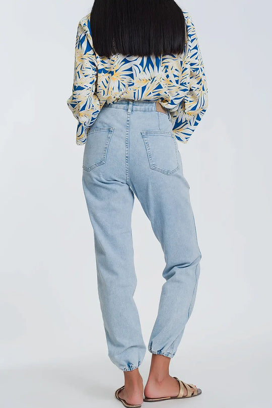Jean ovoïde avec poches - Bleu clair - Pantalons
