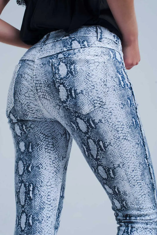 Jean réversible en blanc - Pantalons
