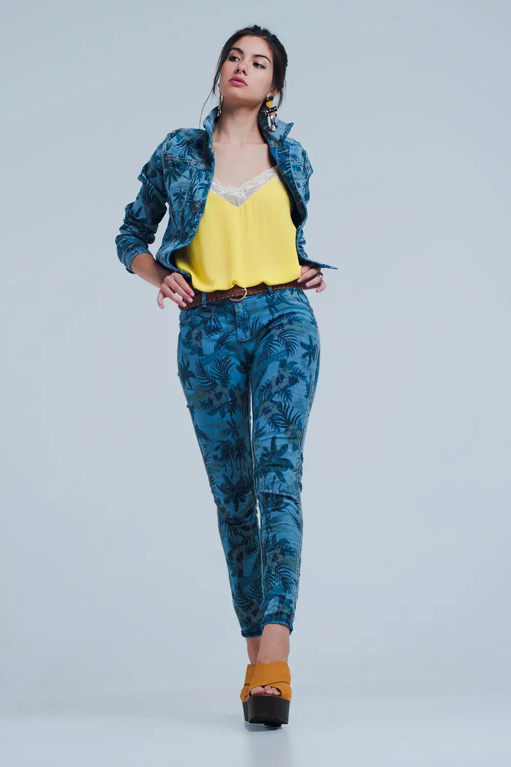 Jean réversible en bleu moyen - Pantalons