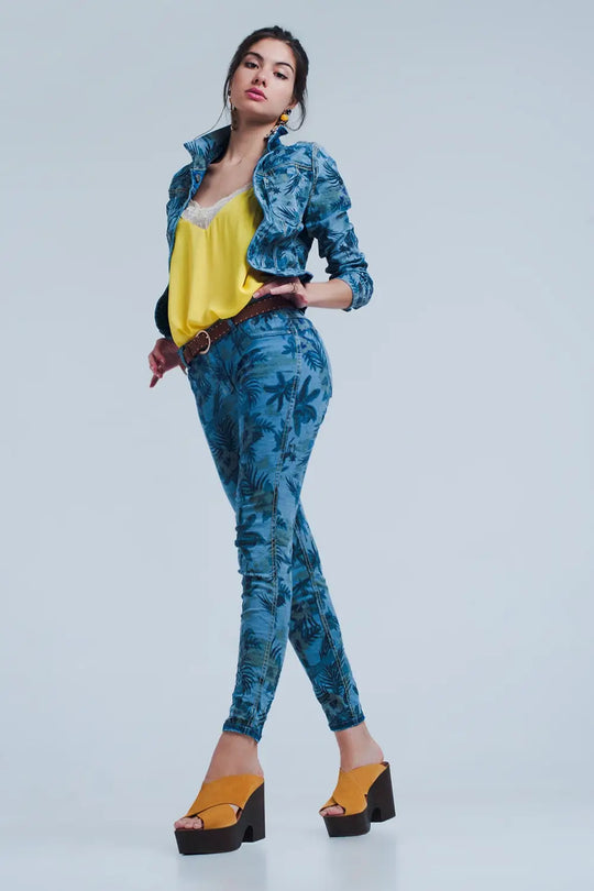 Jean réversible en bleu moyen - Pantalons