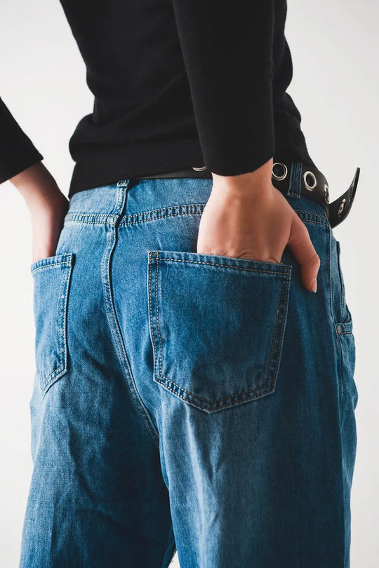 Jean skateur fuselé style en coton - Pantalons