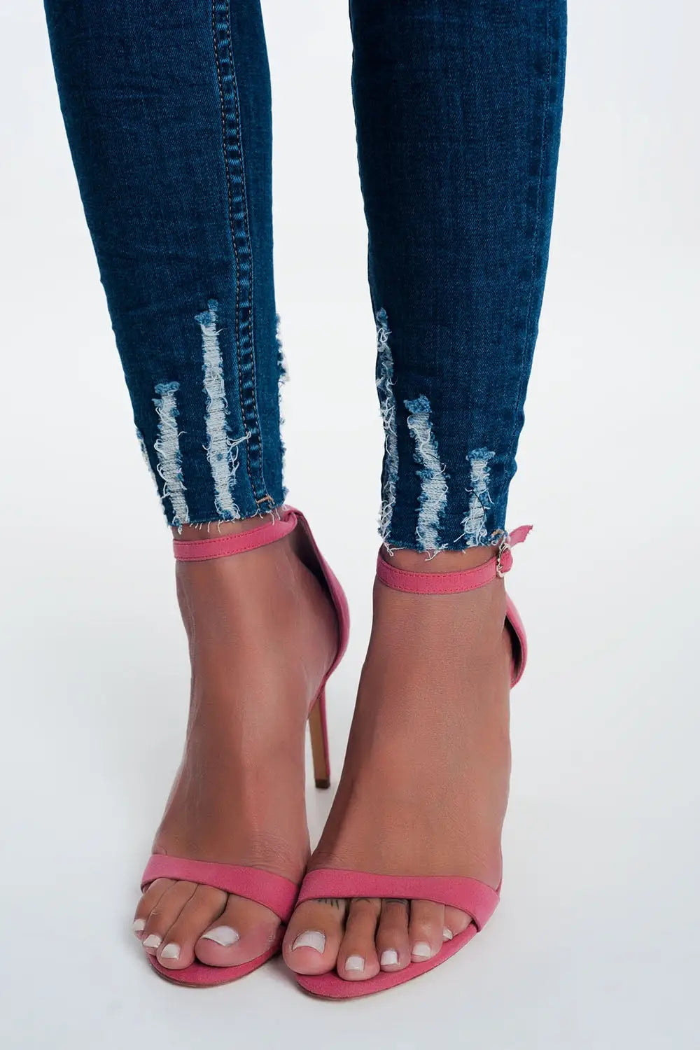 Jean skinny à ourlet brut - Pantalons