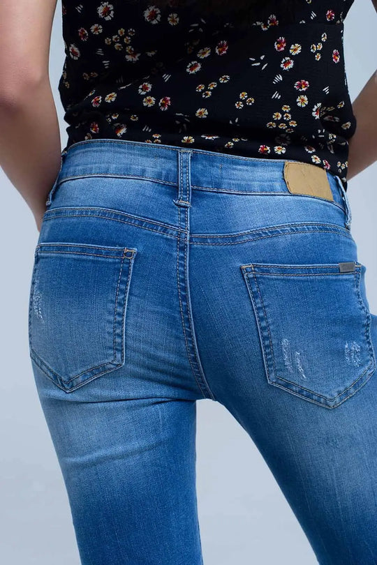 Jean skinny avec déchirures au genou - Pantalons