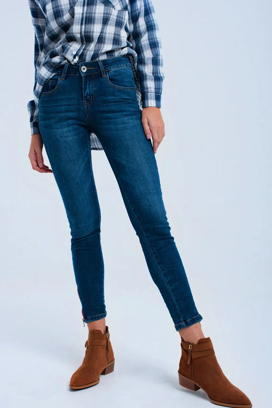 Jean skinny avec fermeture éclair - Pantalons