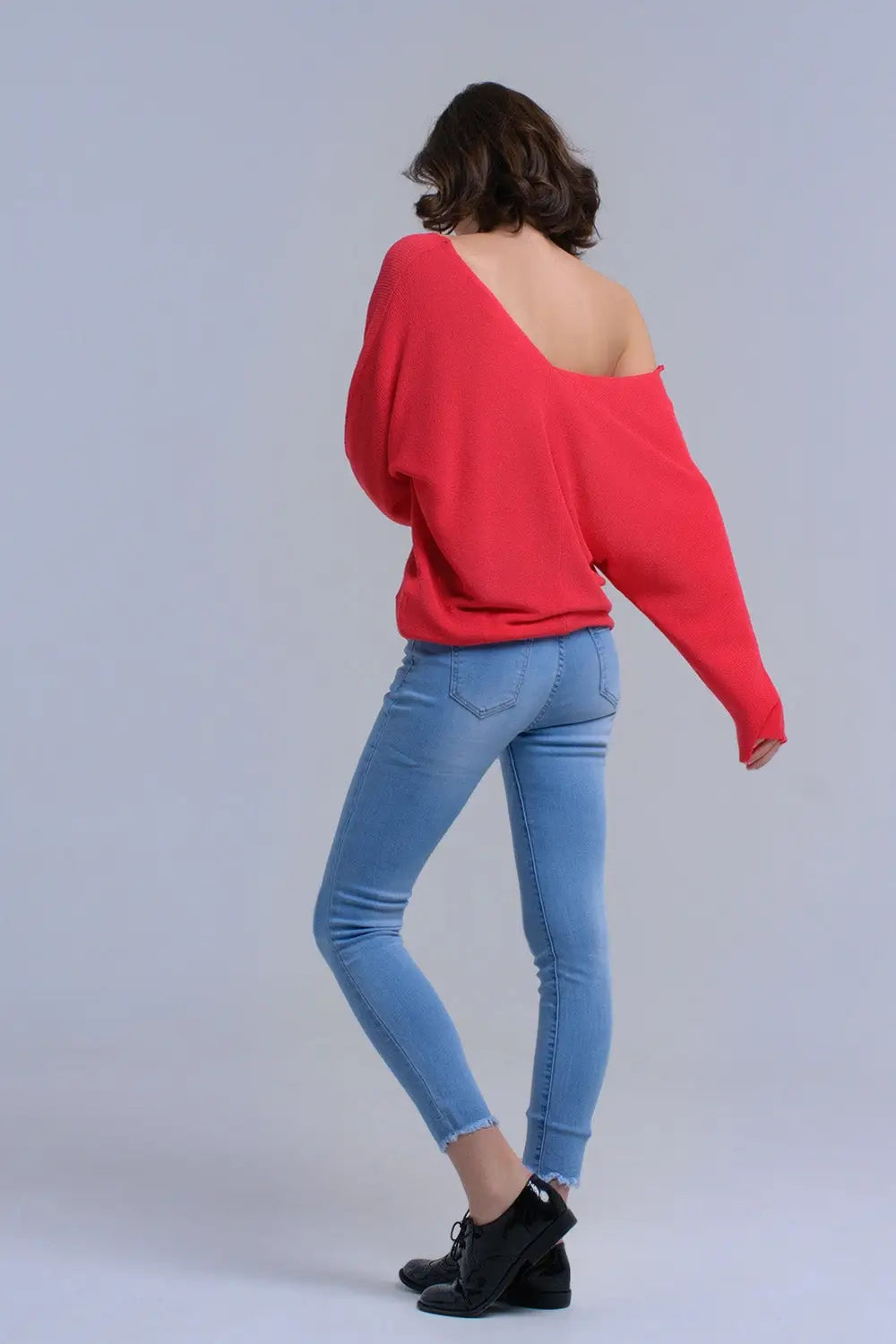 Jean skinny bleu clair avec franges - Pantalons