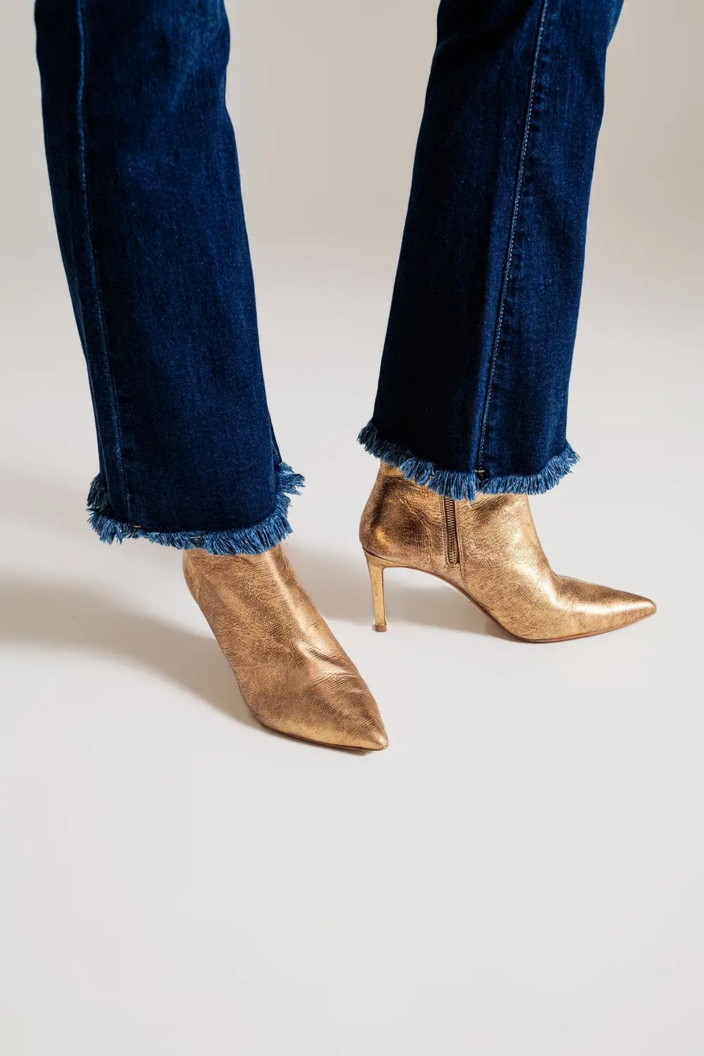 Jean skinny évasé bleu foncé - Pantalons
