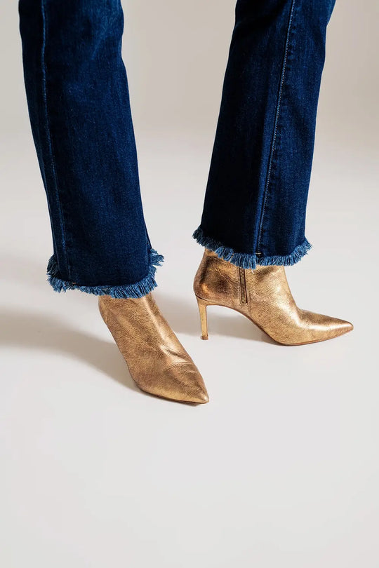 Jean skinny évasé bleu foncé - Pantalons