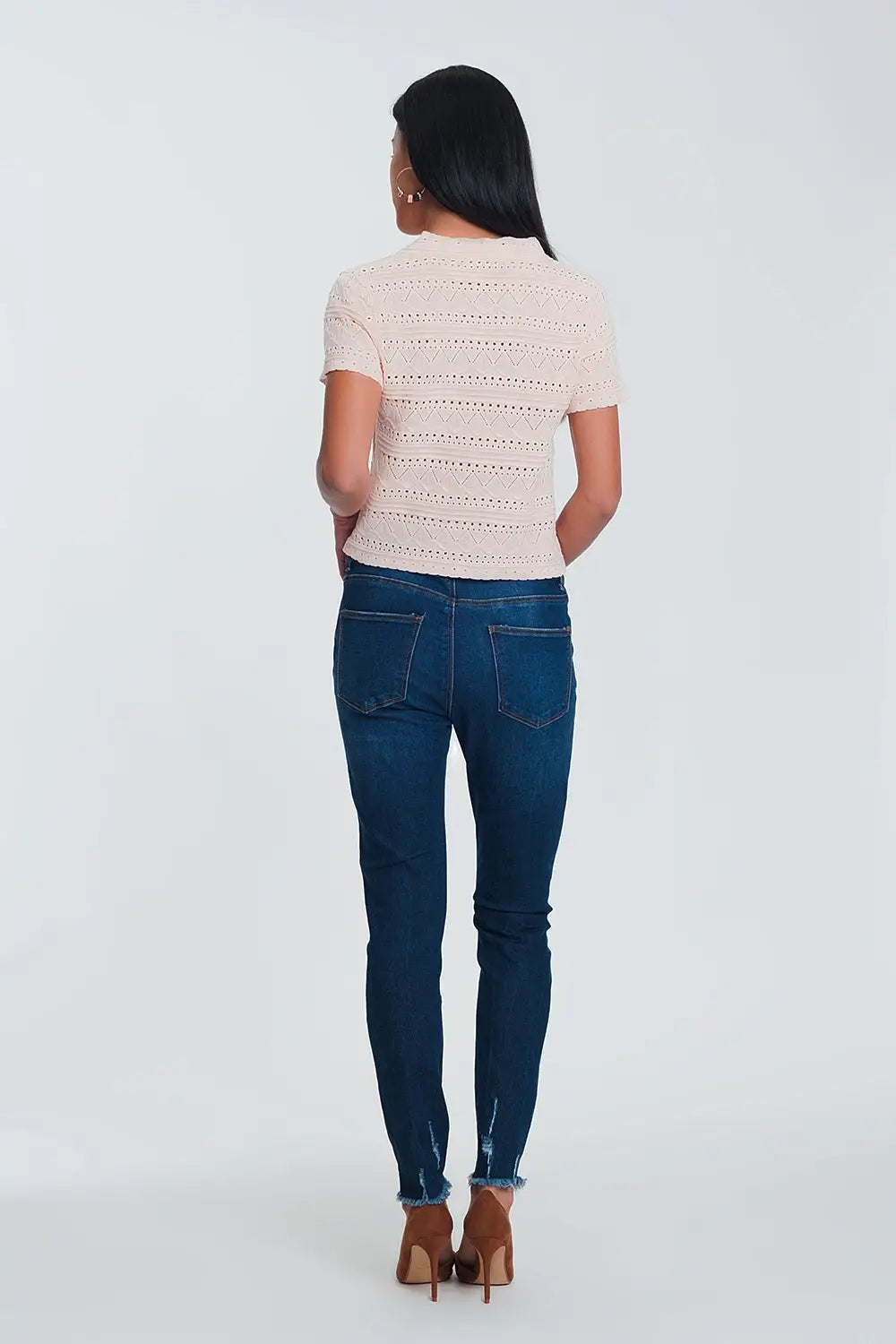 Jean skinny taille classique – Bleu Clair - Pantalons