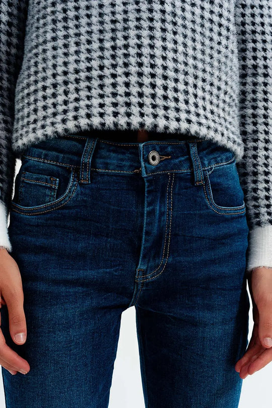 Jean skinny taille haute Délavage bleu moyen - Pantalons