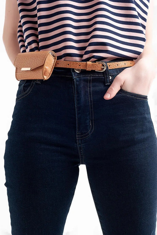 Jean skinny taille haute premium Bleu foncé - Pantalons