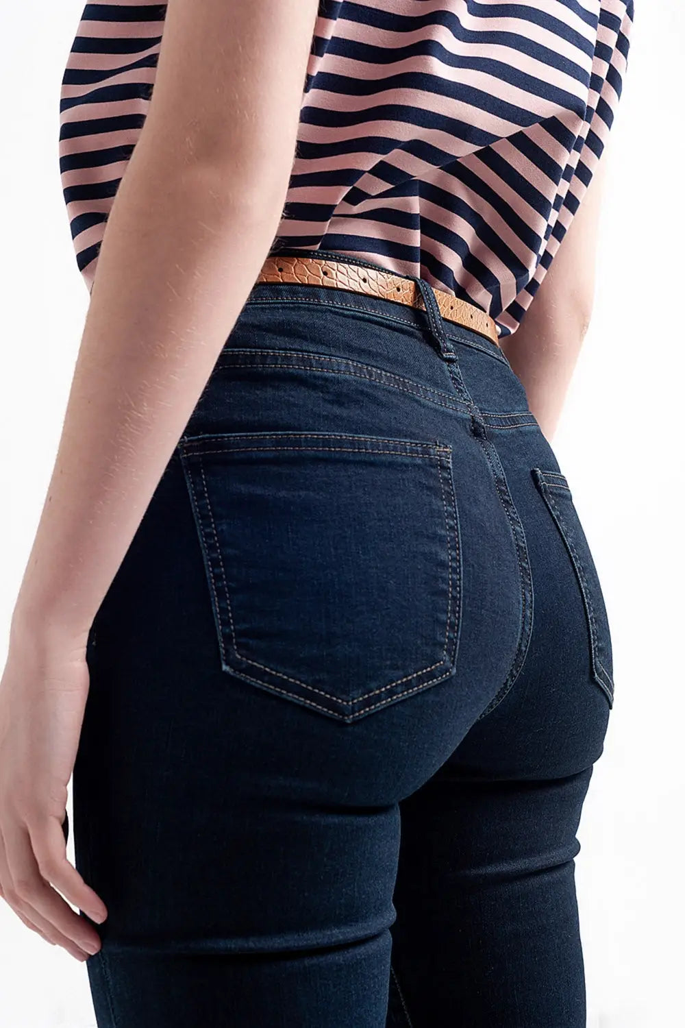 Jean skinny taille haute premium Bleu foncé - Pantalons