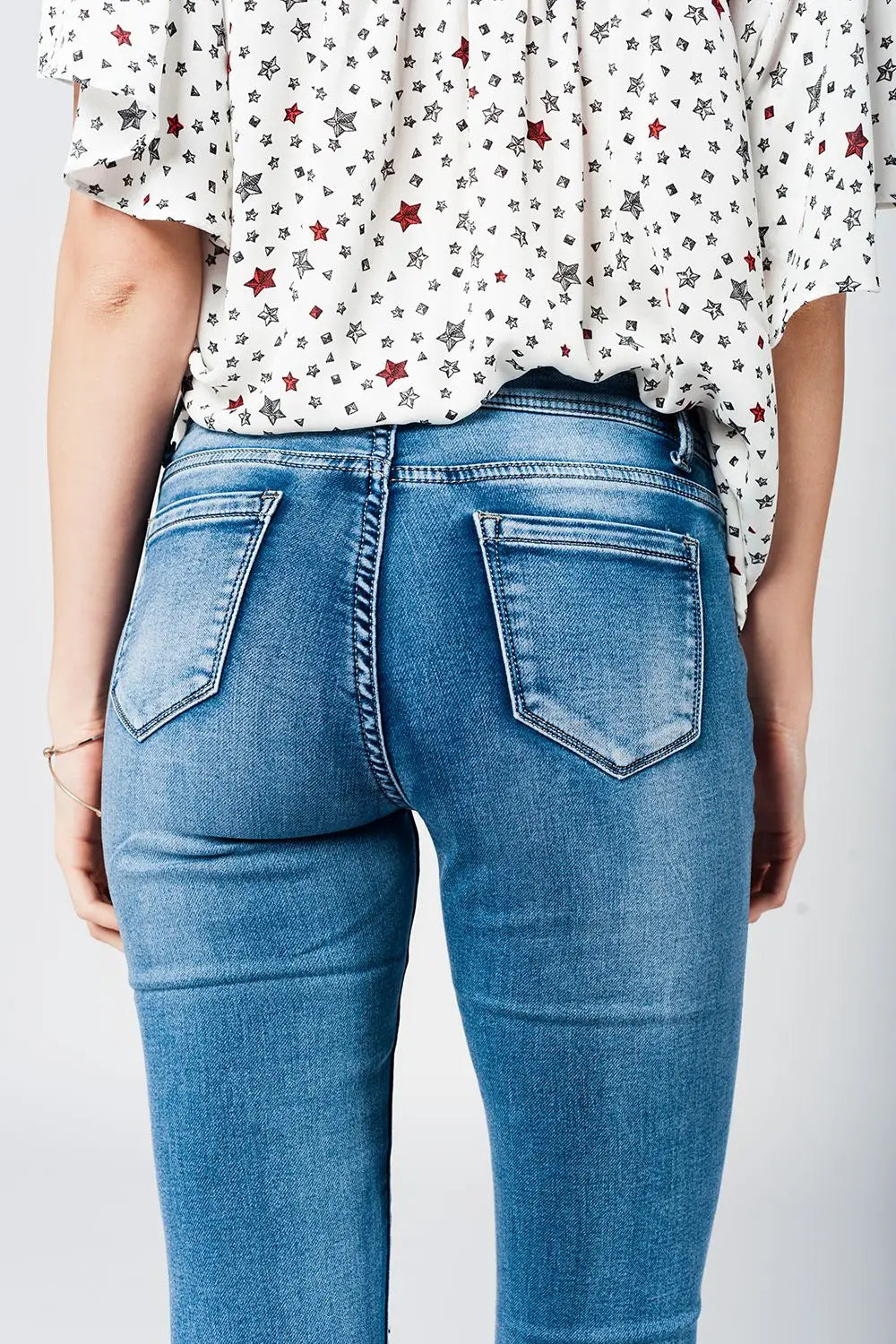 Jean slim 5 poches troué - Pantalons