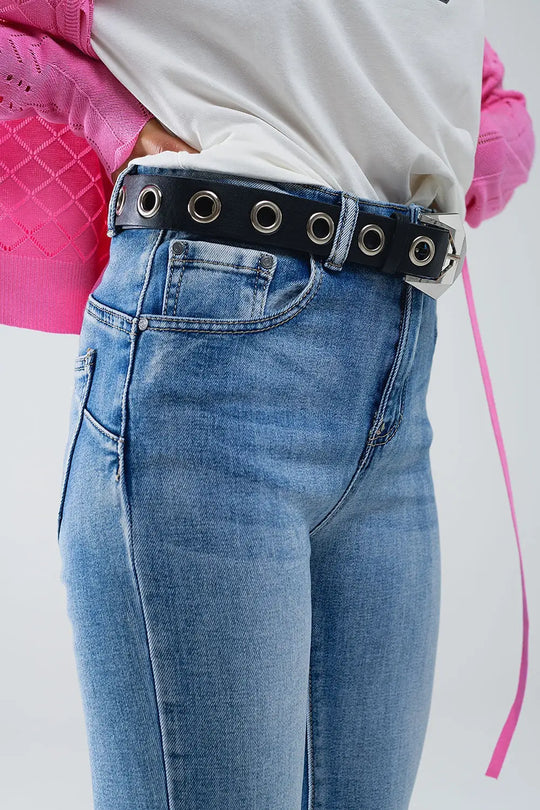 Jean super skinny à taille haute en bleu vintage stonewash - Pantalons