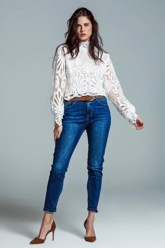 Jean super skinny de base délavage moyen - Pantalons