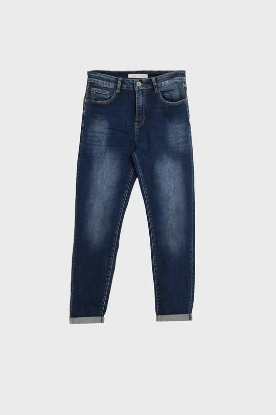 Jean super skinny foncé Wash en denim élastique - Pantalons