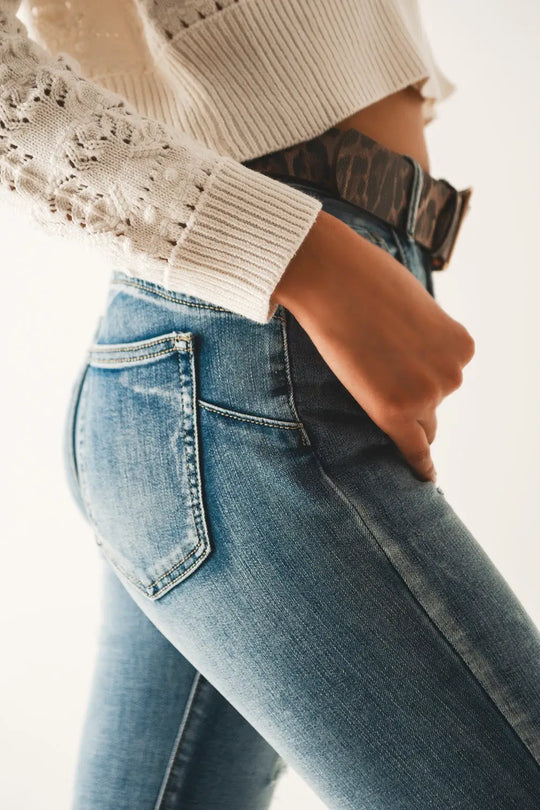 Jean super skinny Push up déchiré Bleu - Pantalons