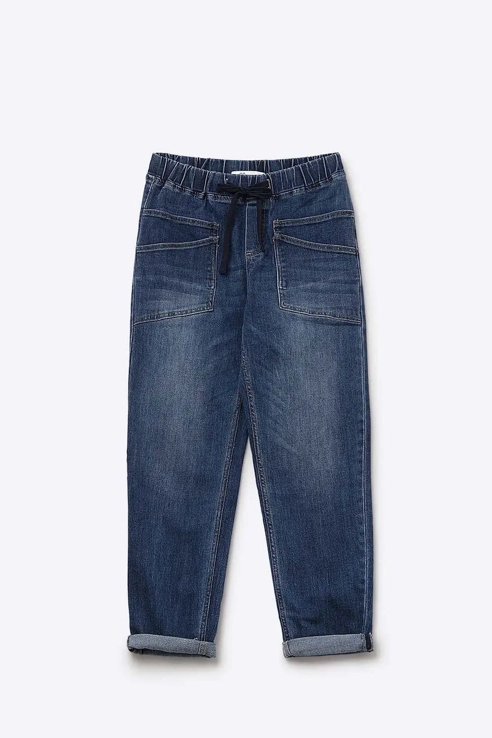 Jeans à la coupe décontractée avec poches avant et lien à la taille - Pantalons