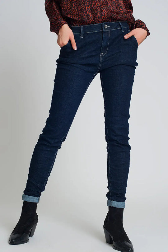 Jeans coupe fine style chinois - Pantalons