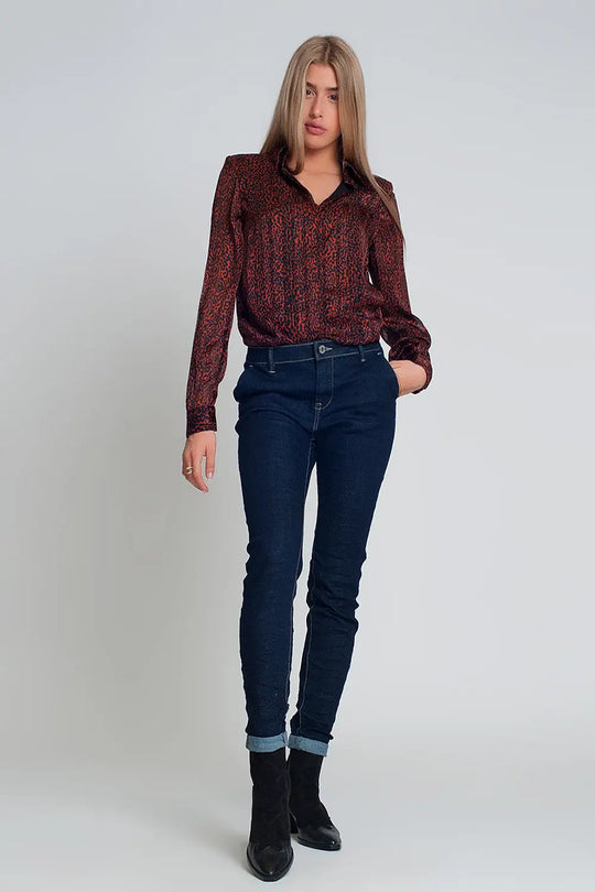 Jeans coupe fine style chinois - Pantalons