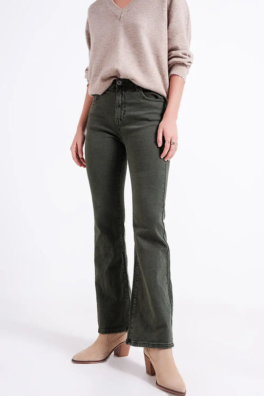 Jeans évasé Olive - Pantalons