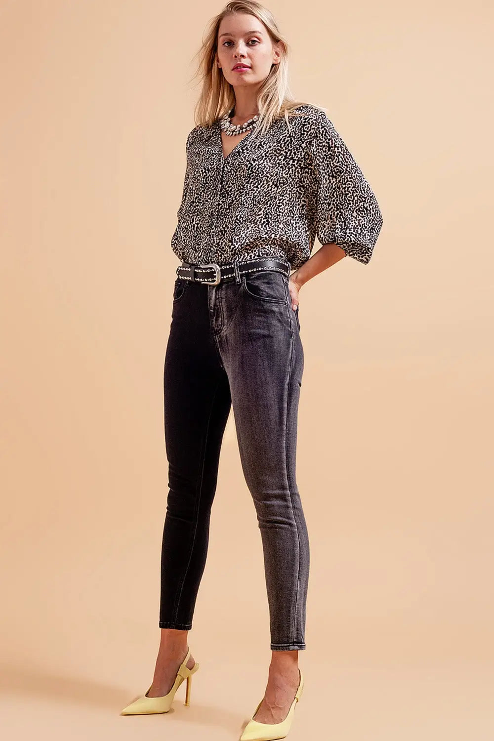 Jeans in color block grey and black - Jeans