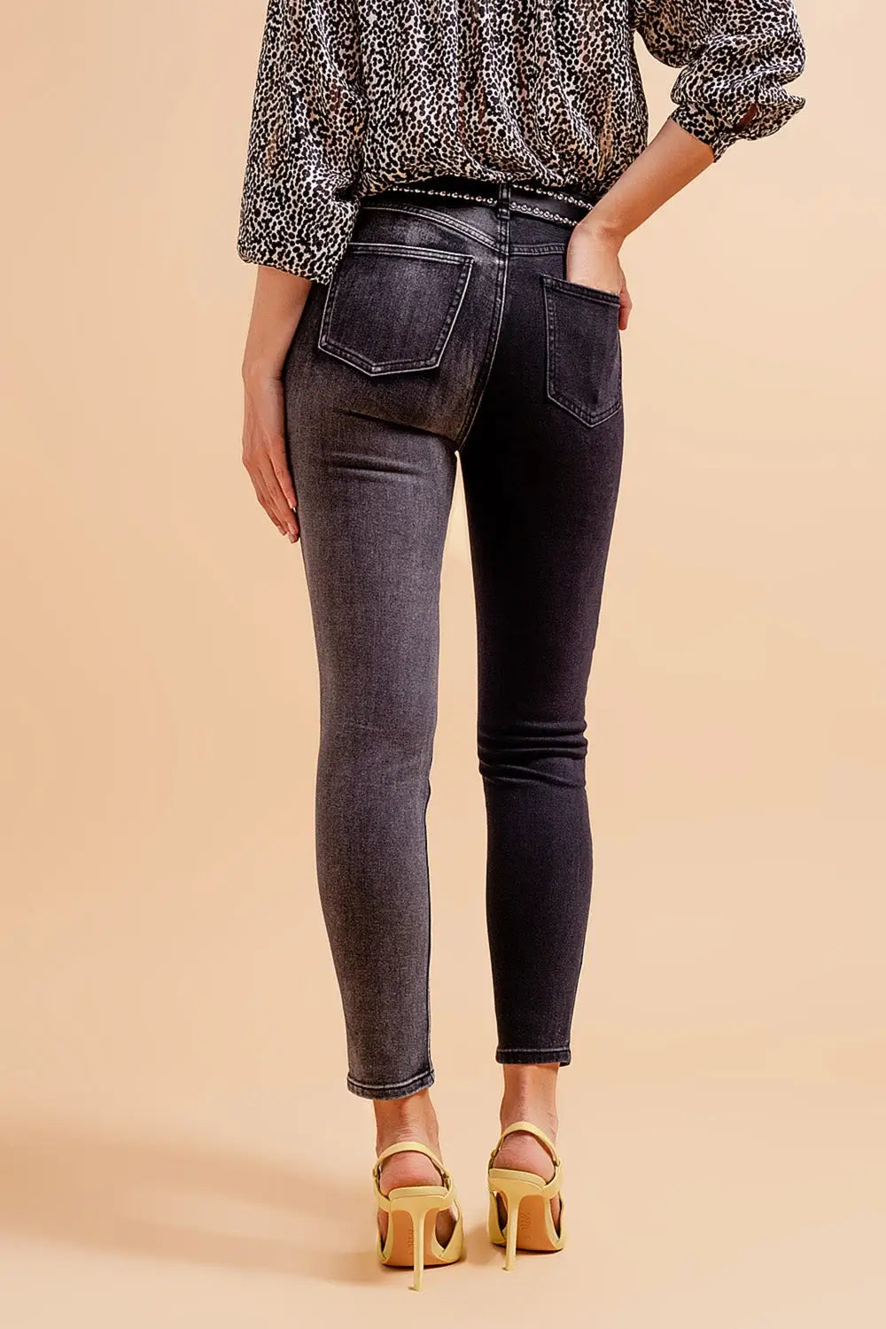 Jeans in color block grey and black - Jeans