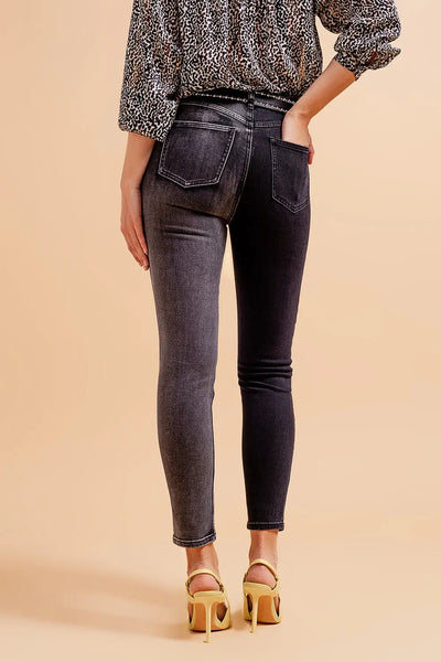 Jeans in color block grey and black - Jeans
