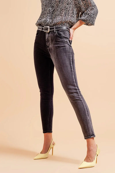 Jeans in color block grey and black - Jeans