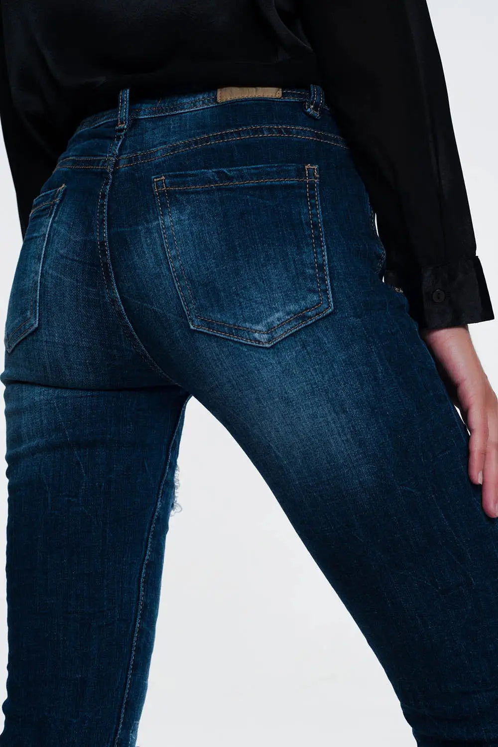 Jeans with sequins and rips - Jeans