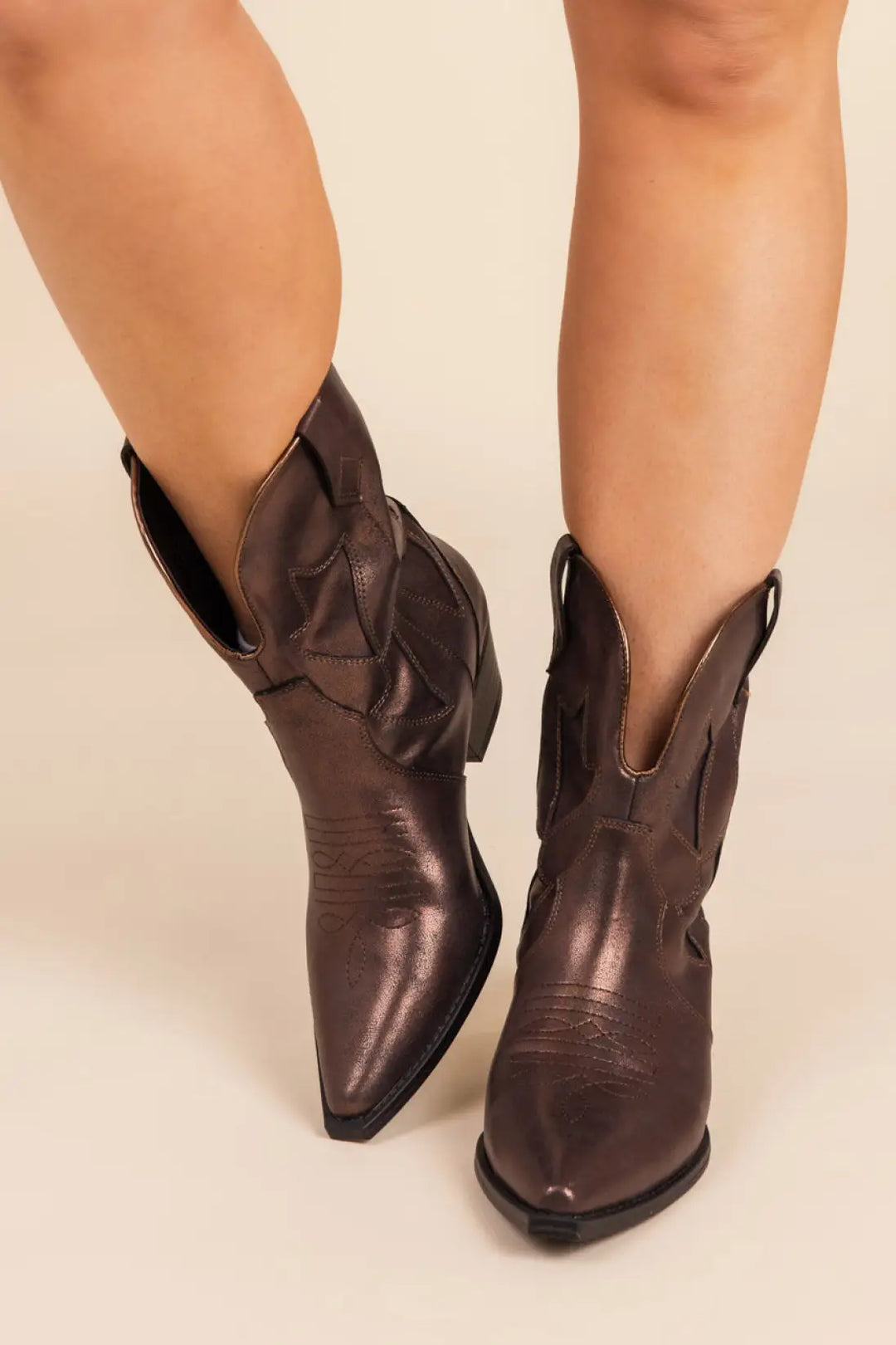 Jersey Metallic Boot in Bronze - 110 Fashion Boots