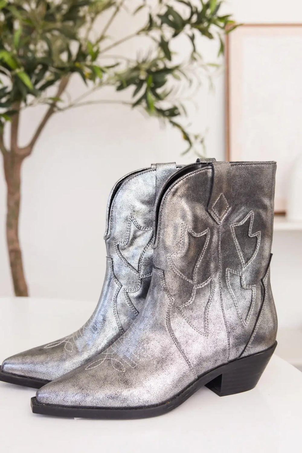 Jersey Metallic Boot in Silver - 110 Fashion Boots