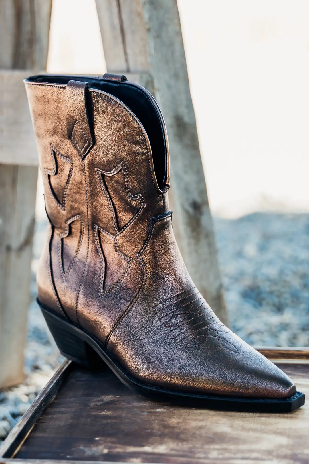 Jersey Metallic Boot in Bronze - 110 Fashion Boots