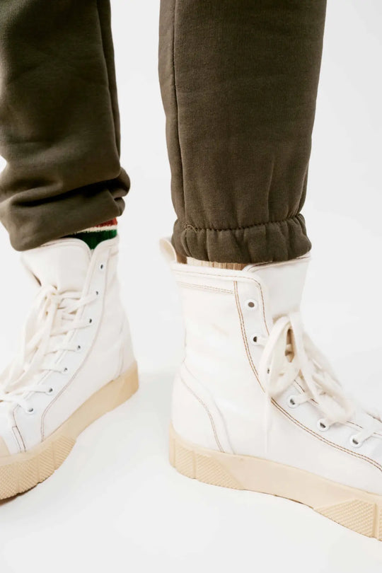 Jogger en coton kaki - Pantalons