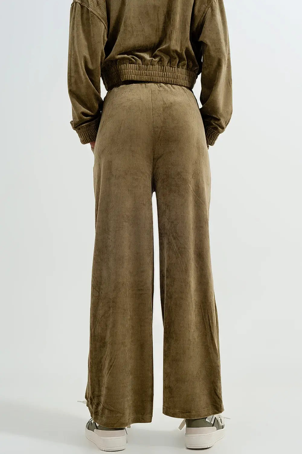 Jogger with drawstring waist in green - Pants