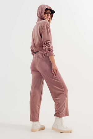 Q2 Jogger with drawstring waist in pink