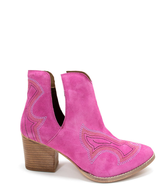 Journee Ankle Boots in Magenta - MELISSA JEAN